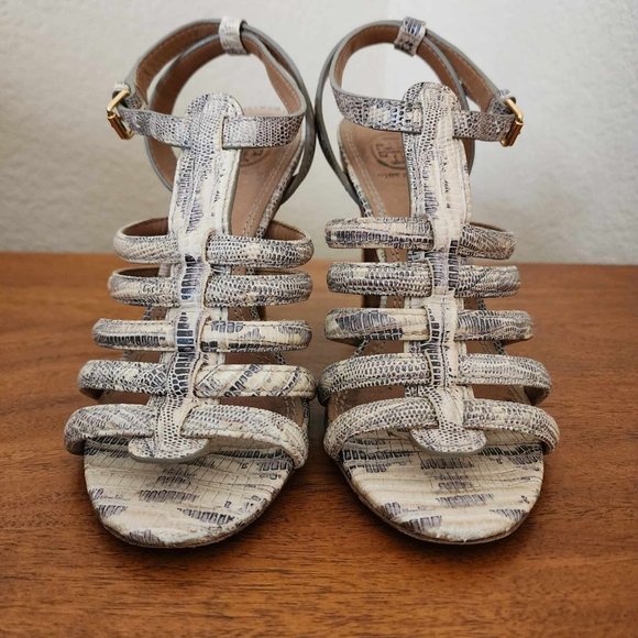 Tory Burch Charlene Snake Strappy Sandals - Size 5 - Picture 6 of 7